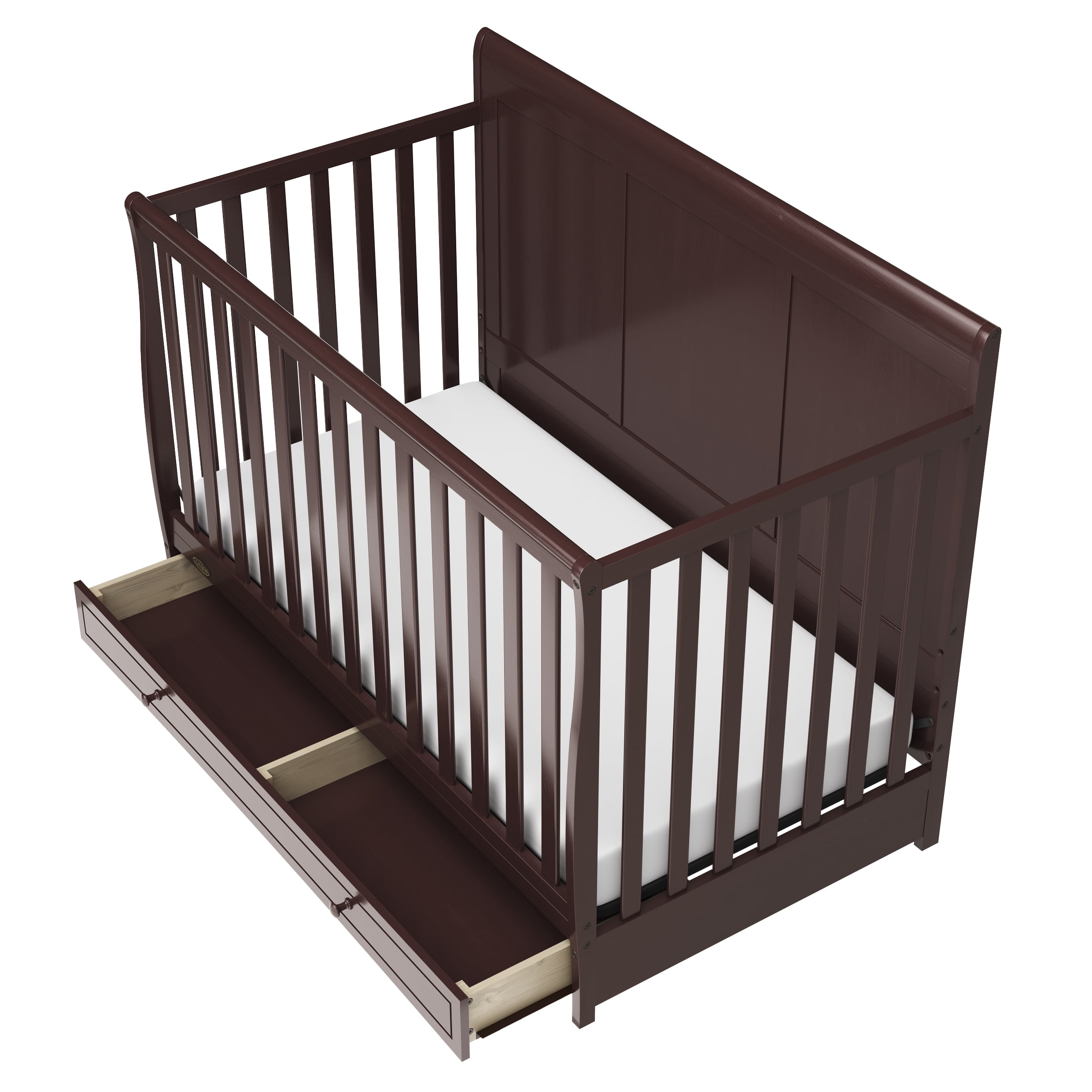 Graco Hadley 5in1 Convertible Crib With Drawer (Espresso) Crib With
