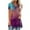 Purple, variant on LYXSSBYX Summer Blouses for Women 2024 Short Sleeve Women's Fashion Gradient Printed Blouse V-Neck Short Sleeve Loose T-Shirt Tops