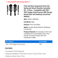 thumbnail image 2 of Front and Rear Suspension Strut Coil Spring and Shock Absorber Assembly Kit - 4 Piece - Compatible with 2001 - 2007 Dodge Grand Caravan FWD (Except Raised Roof and Handicap Conversion Models) 2005, 2 of 2