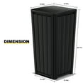 thumbnail image 4 of 32 Gallon Resin Trash Can,Waterproof Durable & Stylish Waste Bines,Outdoor and Indoor Garbage Can,Easy to Assemble and Move,Black, 4 of 8