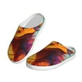 thumbnail image 2 of Lsque Colorful Flower Chameleon Pattern Womens Comfort Cotton on Scuff With Memory Foam and Anti-skid Sole Slipper-42/43, 2 of 7