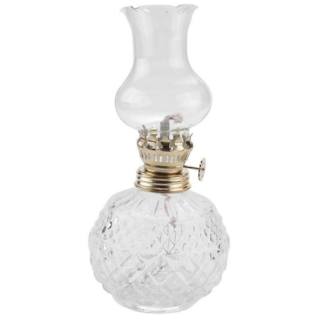 Indoor Oil Lamp,Classic Oil Lamp with Clear Glass Lampshade,Home Church Supplies