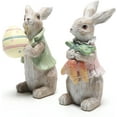 thumbnail image 2 of Easter Bunny Decorations Spring Home Decor Bunny Figurines(Easter White Rabbit 2pcs), 2 of 6