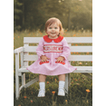 thumbnail image 3 of BemeyourBBs Toddler Baby Girls Mardi Gras Outfits Plaid Smocked Dress Spring Summer Carnival Clothes Embroidery Long Sleeve Doll Collar A-line Dress, 3 of 9