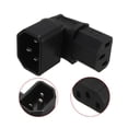 thumbnail image 2 of IEC C14 connector top cable, rectangular, 90 IEC C13 socket power extension adapter, 2 of 5
