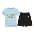 thumbnail image 4 of WRTFVZA Girls Outfits First Day Of School Outfits for Girls 2th Grade Comfortable and Stylish Two-Piece tops and Pants Short Sleeve Combination Clothjes for Kids, 4 of 4
