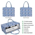 thumbnail image 2 of Large Capacity Tote Bag,Blue Soccer Themed Pattern Handbag Fashion Luxury Tote Bag,15.7"x13"x 5.1" Inches,Laptop Compatible, 2 of 6