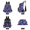 thumbnail image 2 of JIALIOU Mini Backpack Purse for Women Quilted Casual Daypack Small Travel Shoulder Bag, Watercolor Owls and Moon, 2 of 7