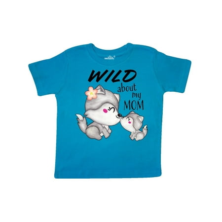

Inktastic Wild About my Mom- mother and baby wolves Gift Toddler Boy or Toddler Girl T-Shirt