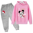 thumbnail image 3 of Conjuntos navideños para niños de Disney Mickey Mouse, ropa para niños, sudaderas con capucha y pantalones, conjunto de 2 piezas, chándales de dibujos animados para niños, ropa para niños pequeños, tr, 3 of 5