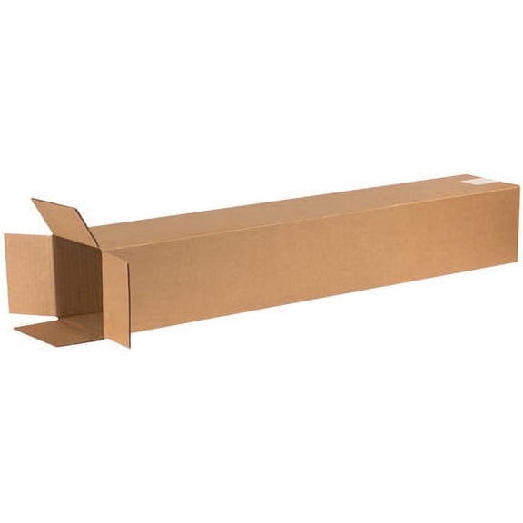 ShippingSuppliesByMail 6" x 6" x 40" ECT-32 Tall Corrugated Boxes, 25/Case