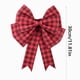 thumbnail image 3 of Fasiaou 2 Counts Festive Red Plaid Christmas Bow Tree Topper with Adjustable Hanger Durable Holiday Decor for Fireplace Mantle Gift Wrapping Party Reusable Ornament Seasonal Home Decor 30cm, 3 of 6