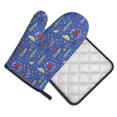 thumbnail image 2 of KLL New-York City Pattern Oven Mitts and Pot Holders 2pcs Sets for Kitchen, Oven Mitt Heat Resistant 536°F, Oven Gloves for Kitchen,Cooking and Baking, 2 of 7