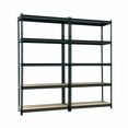 thumbnail image 5 of King's Rack 5-Tier Metal Boltless Storage Shelving in Black/Wooden, 5 of 7