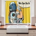 thumbnail image 2 of Ambesonne Astronaut Kitchen Curtains, We Can Do It Space, 55"x39", Multicolor, 2 of 3