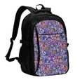 thumbnail image 1 of Balery Watercolor Butterflies Mochila con carga USB para hombre y mujer - Mochila impermeable y antirrobo para laptop con puerto USB para viajes, trabajo, 1 of 7