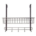 thumbnail image 1 of Metal Over Door Storage Basket Over Door Storage Rack Adjustable Over Door Organizer Wall Mounted for Bathroom Kitchen Bedroom, 1 of 10
