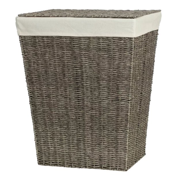 CAPRI RATTAN Gray HAMPER W/LINER