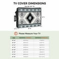 thumbnail image 3 of Outdoor TV Cover 52 to 55 Inches, Aztec Southwestern Ethnic Tribal Style Geometric Blue Grey Waterproof TV Cover with Remote Control Pocket, Flat Screen TV Cover Protector for Outside TV, 3 of 6