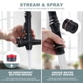 thumbnail image 5 of WOWOW Oil Rubbed Bronze Kitchen Faucets with Pull Down Sprayer and Pot Filler, Solid Brass Kitchen Sink Faucet , Kitchen Faucet with Sprayer 1 Hole Or 3 Hole Compatible, 5 of 7
