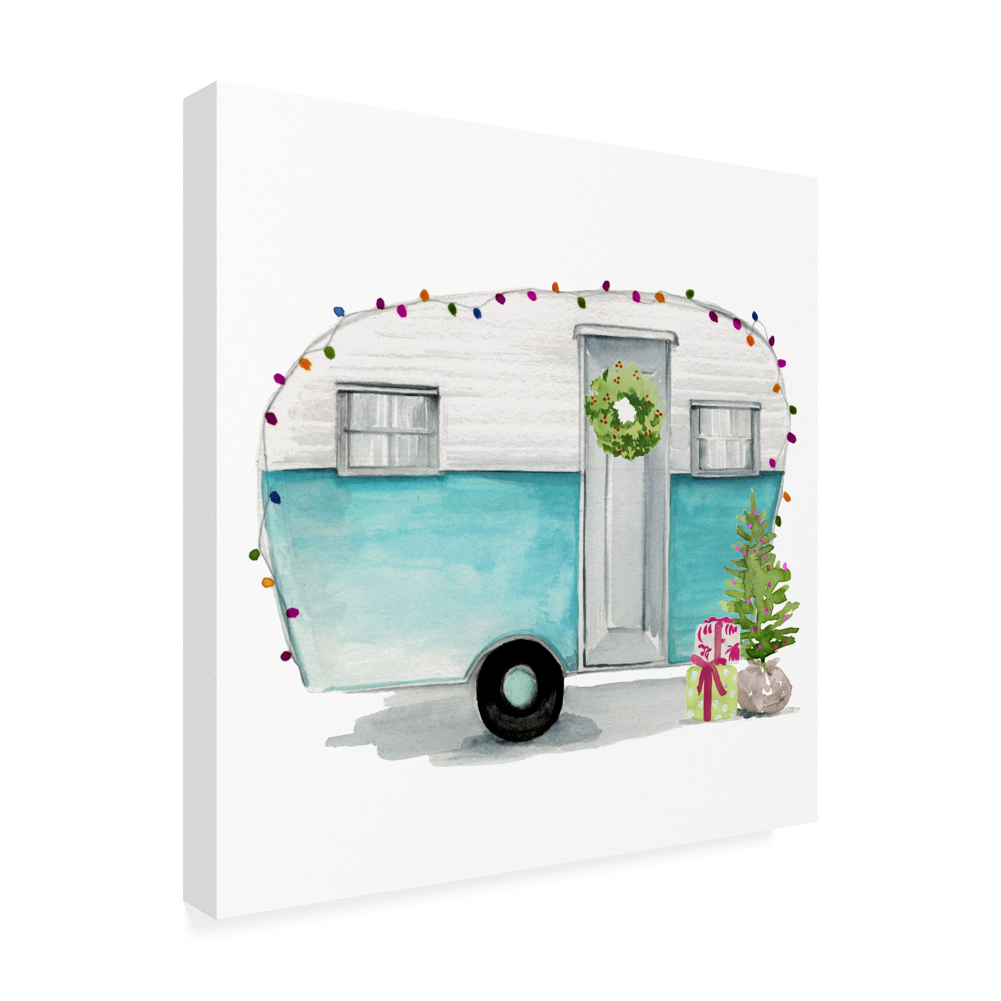 Trademark Fine Art 'Christmas Cars II' Canvas Art by Jennifer Paxton Parker