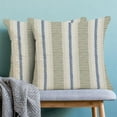 thumbnail image 2 of Sage Green Navy Blue Outdoor Pillow Covers 18 x 18 Inch, Beige Polka Dots Stripe Decor Throw Pillows for Couch Bed, Boho Modern Farmhouse Decorative Pillowcase Linen Cushion Cover Set of 2, 2 of 6