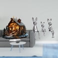 thumbnail image 2 of Escultura de la Natividad,Adorno acrílico 2D Adorno de pie,Escultura de figura,Estatua sentada Figura Escultura Adorno,Estatuas de conejos en miniatura para decoración de interiores, 2 of 8