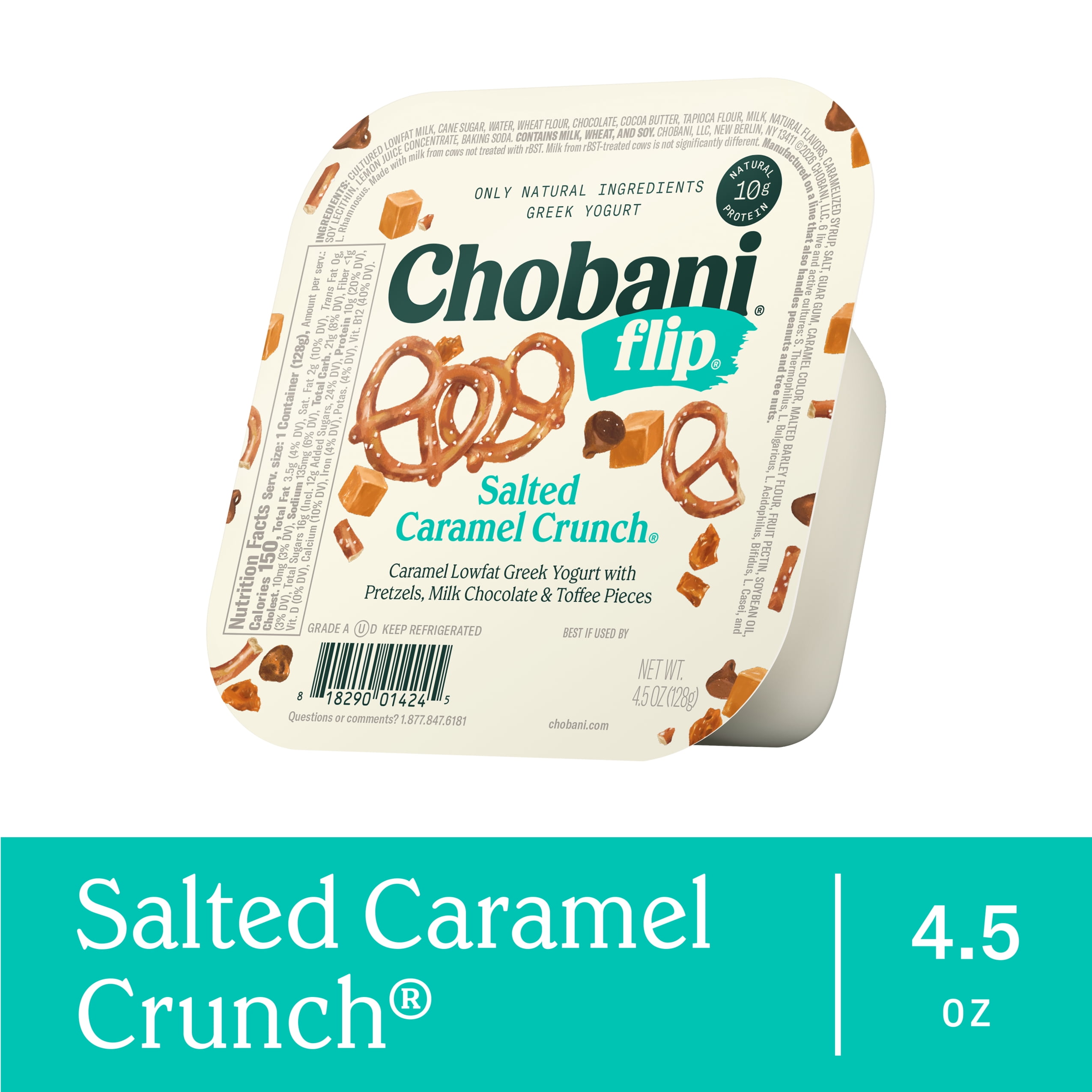 Chobani Flip Low-Fat Greek Yogurt Coconut Caramel Cookie 4.5 oz Cup