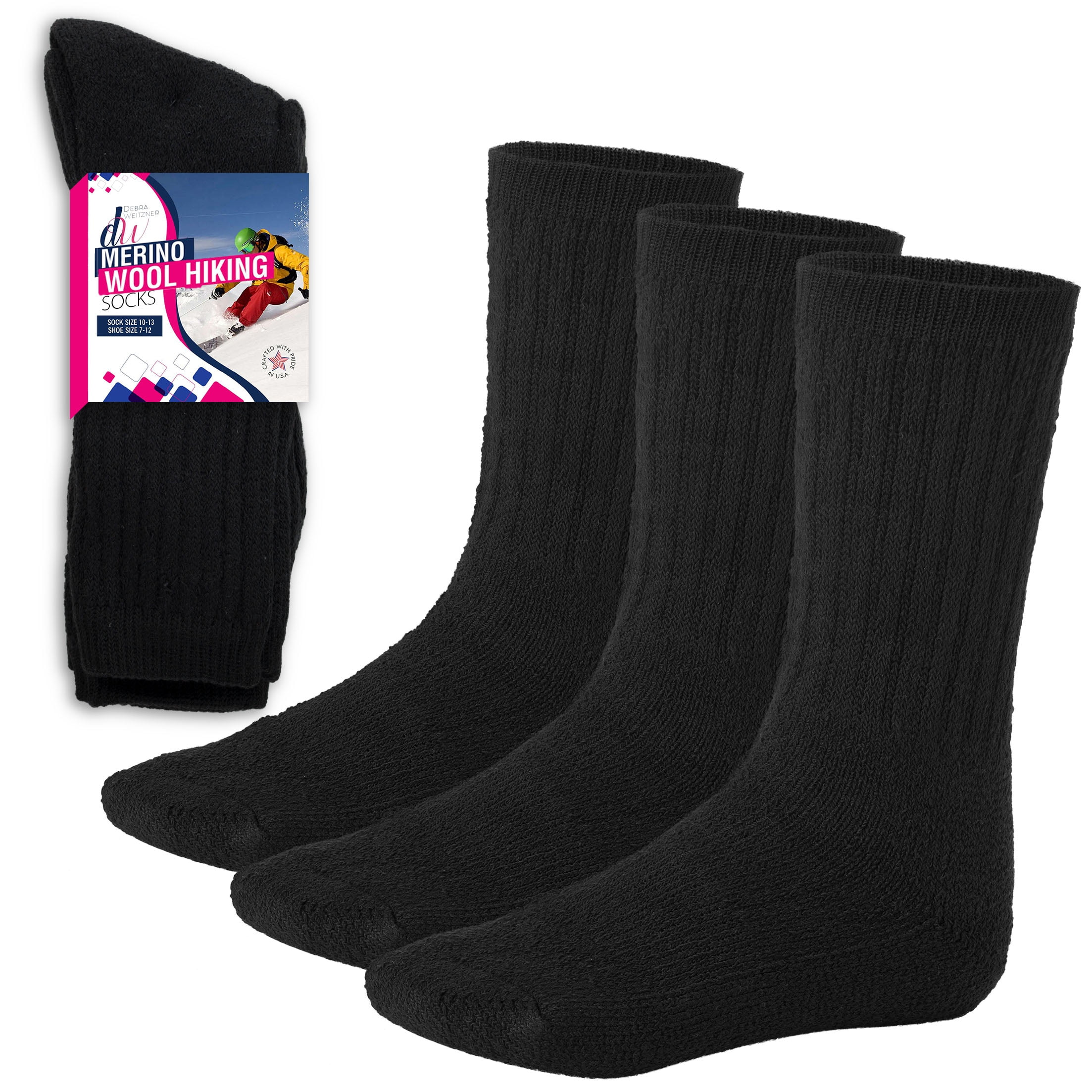 3,6,12 Pairs Mens Big Foot Chunky Wool Blend Thermal Soft Warm Winter Boot Socks 