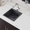 thumbnail image 2 of Elkay Quartz Luxe 15-3/4" x 15-3/4" x 7-11/16", Single Bowl Dual Mount Bar Sink, Charcoal, 2 of 3