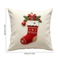 thumbnail image 3 of Fmbmuo Christmas Throw Pillow with Insert, 18x18 Inch Soft Plush Farmhouse Xmas Cushion for Sofa Couch Mantel​ Decor, 3 of 4
