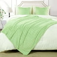 thumbnail image 4 of Home Soft Things Plush Faux Fur Throw & 2 Pillow Covers Set - Nile Green - 60"x80"/18"x18" Jumbo, 4 of 9