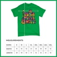thumbnail image 5 of Tee Hunt Dean Russo Peace Love Music T-Shirt Guitar Happy Good Vibe Men's Tee, Green, 5X-Large, 5 of 5