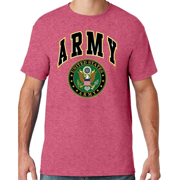 Mens US Army Seal T-shirt, 2XL Vintage Heather Red