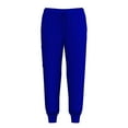thumbnail image 4 of HAJWOH Womens Scrubs Sets M Stretchy Nursing Uniform Short Sleeve V-Neck Scrub & Yoga Jogger Pants Solid Color Scrubs Sets with Multi Pockets Royal Blue M, 4 of 8