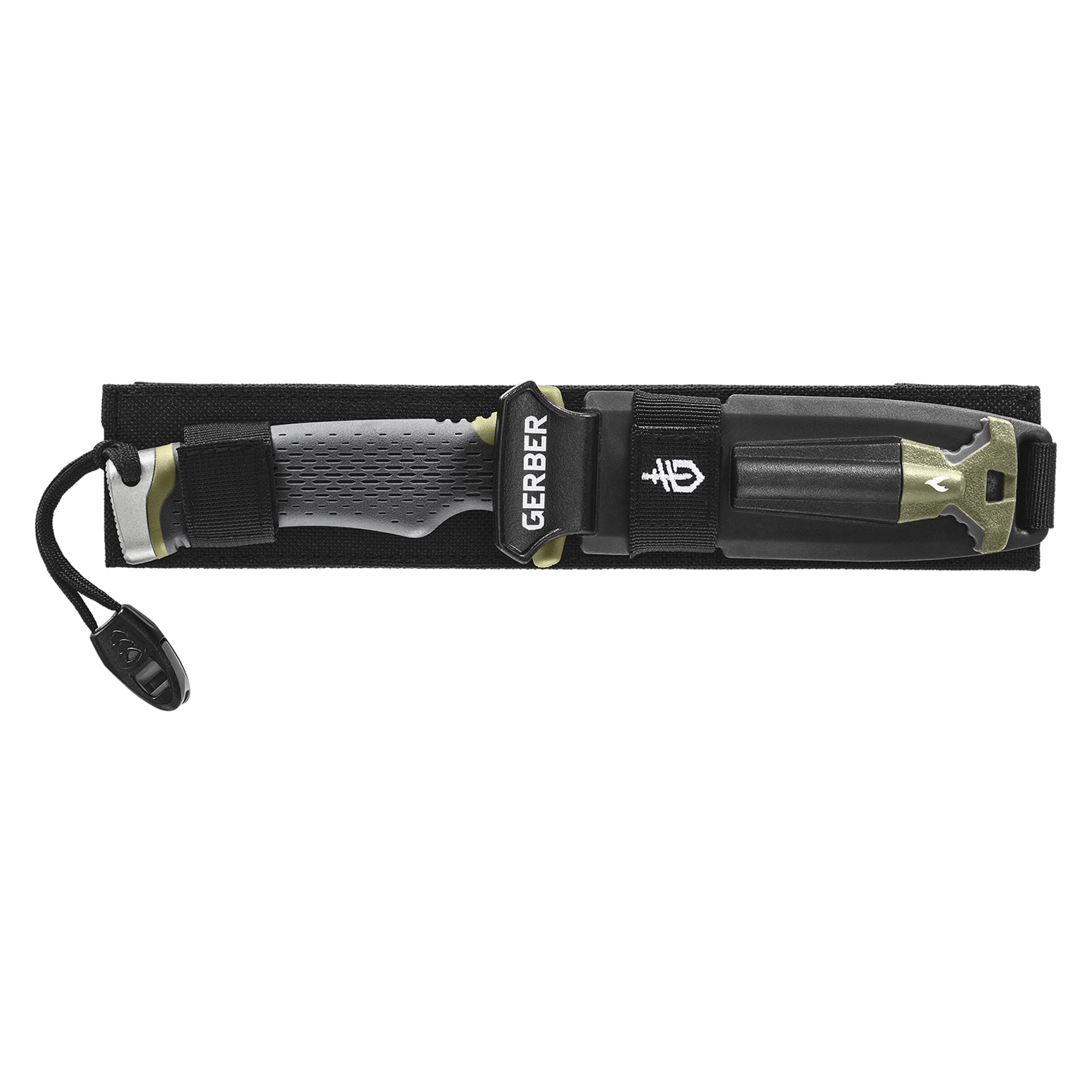 Gerber Ultimate Knife, 4.75" Fixed Blade with Fire Starter, Survival Gear and Equipment, Gray/Green