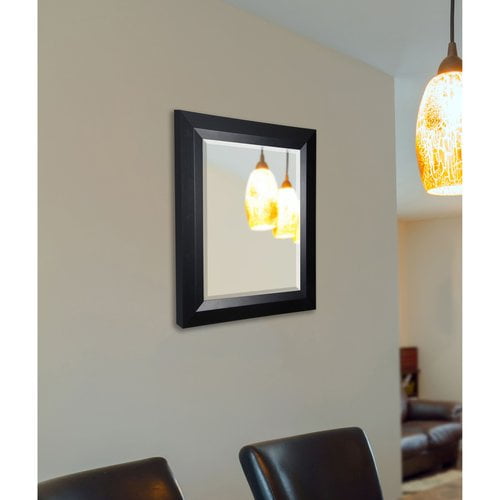 Rayne Mirrors Solid Black Angle Wall Mirror