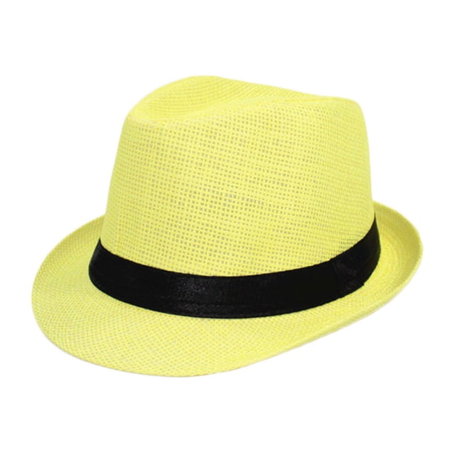Sombrero de paja unisex de ala corta: sombrero informal y transpirable para el verano