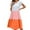 Orange, variant on Odeerbi Dresses For Women 2025 Casual Dresses Trendy Short Sleeve Colorblock Round Neck Beach Dress Blue