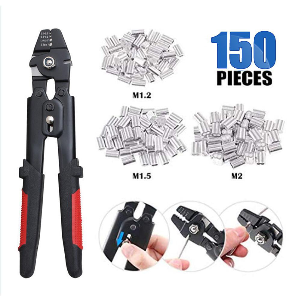 Outdoor Fishing Line Sleeve Pliers Wire Rope Crimping Crimpers Tool Supply LA 