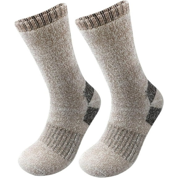 Jtbuh XLY Men's Thermal Crew Socks, Fleece Lined Winter Socks For Outdoor Sports, Thickened Mountaineering Hiking Socks