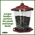 thumbnail image 4 of Pennington Earth Smart Red Recycled Resin Grand Ecozebo Wild Bird Feeder, Jumbo 10 lb. Capacity, 1 Pack, 4 of 12
