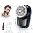 thumbnail image 2 of Er na Mini Electric Shaver Self Sharpening Shaver Portable Shaver Beard Trimmer Rechargeable Razor for Men 7900 Rpm LPX7 Waterproof, 2 of 11