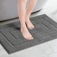 thumbnail image 2 of Unique Bargains Geometry Bathroom Rug Mat Soft Absorbent Non-Slip Comfortable Bath Rugs Dark Gray 20" x 32", 2 of 6
