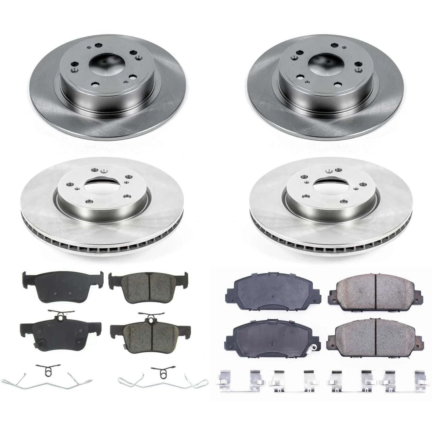 PowerStop Front and Rear Stock Replacement Brake Pad and Rotor Kit Fits: HONDA Select Models KOE8066
