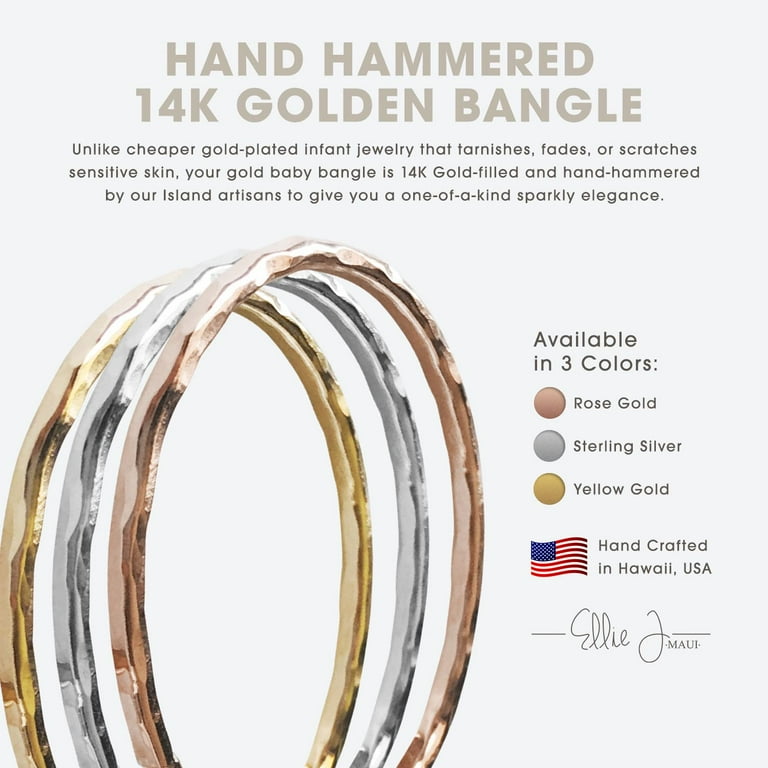 Baby bangle rose gold best sale