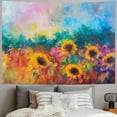 thumbnail image 2 of JRXY Sunflower Field Tapestry - High-Quality Short Plush, Soft and Lightweight Painting, 2 of 6