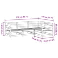 thumbnail image 4 of vidaXL 4 Piece Garden Sofa Set Solid Wood Pine, 4 of 5