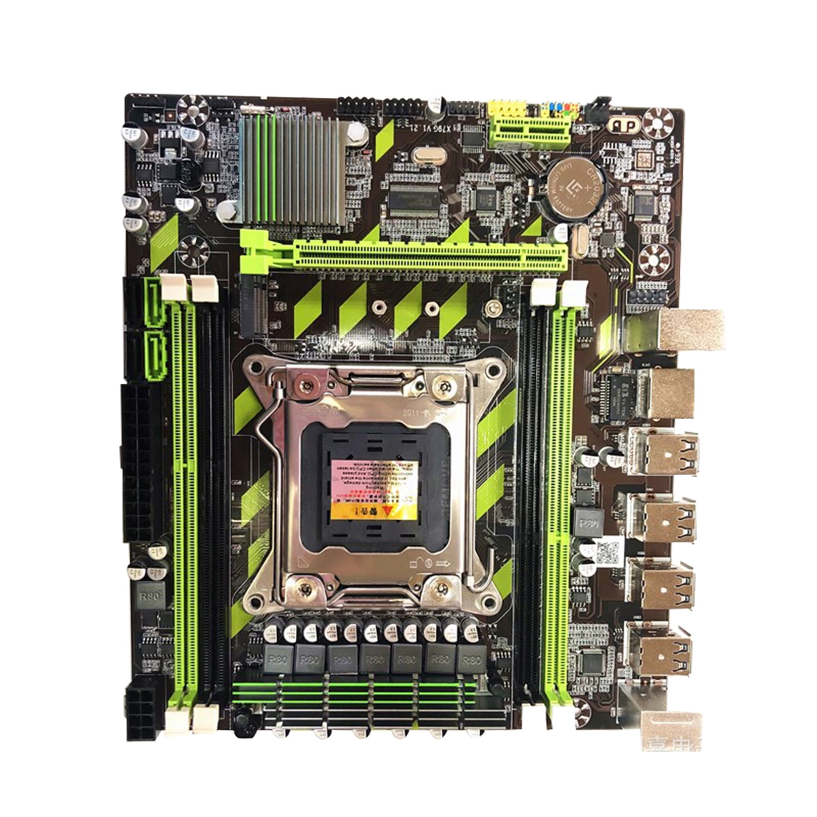Diyeeni X79G Motherboard - LGA 2011 Socket For Intel CPUs, DDR3 Memory, PCI-E X16, SATA3, Gigabit LAN, 6-Channel Audio