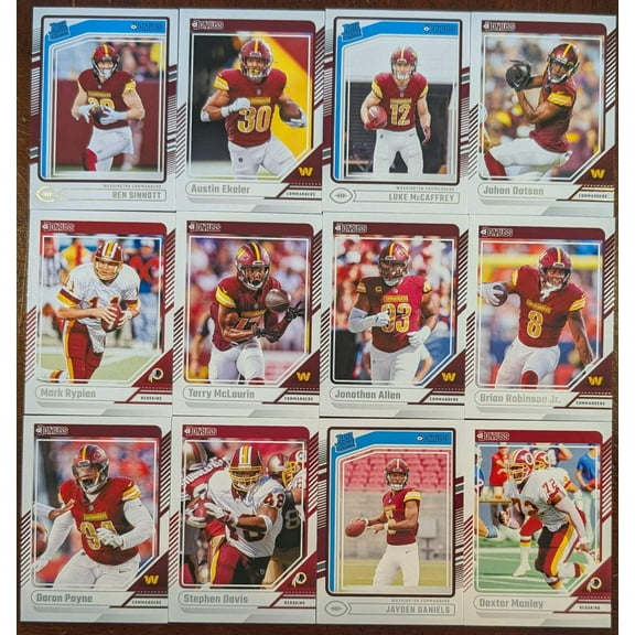 2024 Donruss Washington Commanders NFL Team Set Jayden Daniels RC 389